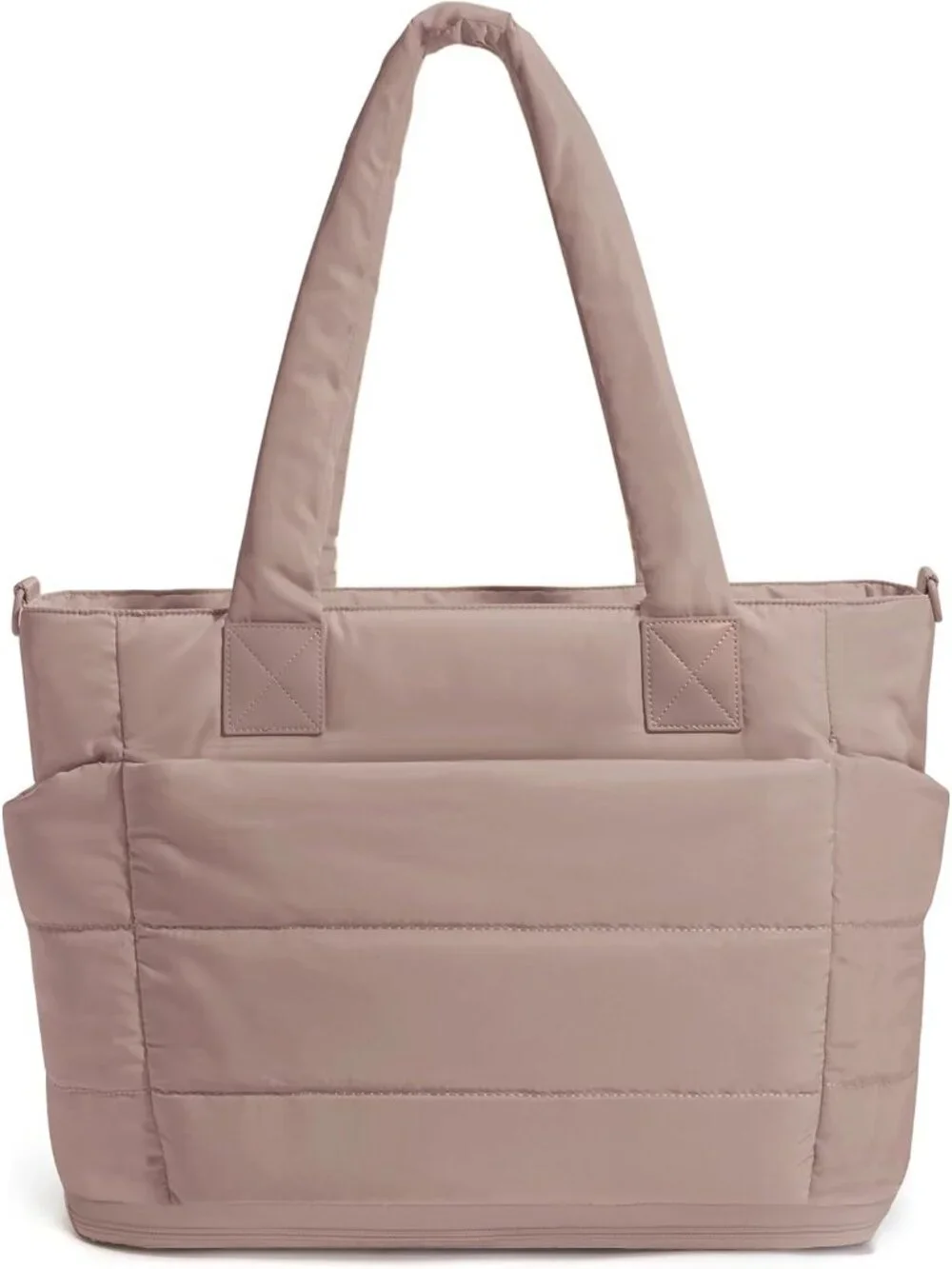 👜Women Large Deep Khaki Quilted Puffer Tote Bag Lightweight For Travel Handbag